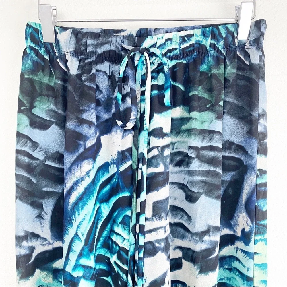 JUNE & HUDSON Blue Wide Leg Cuffed Jogger Pant Med